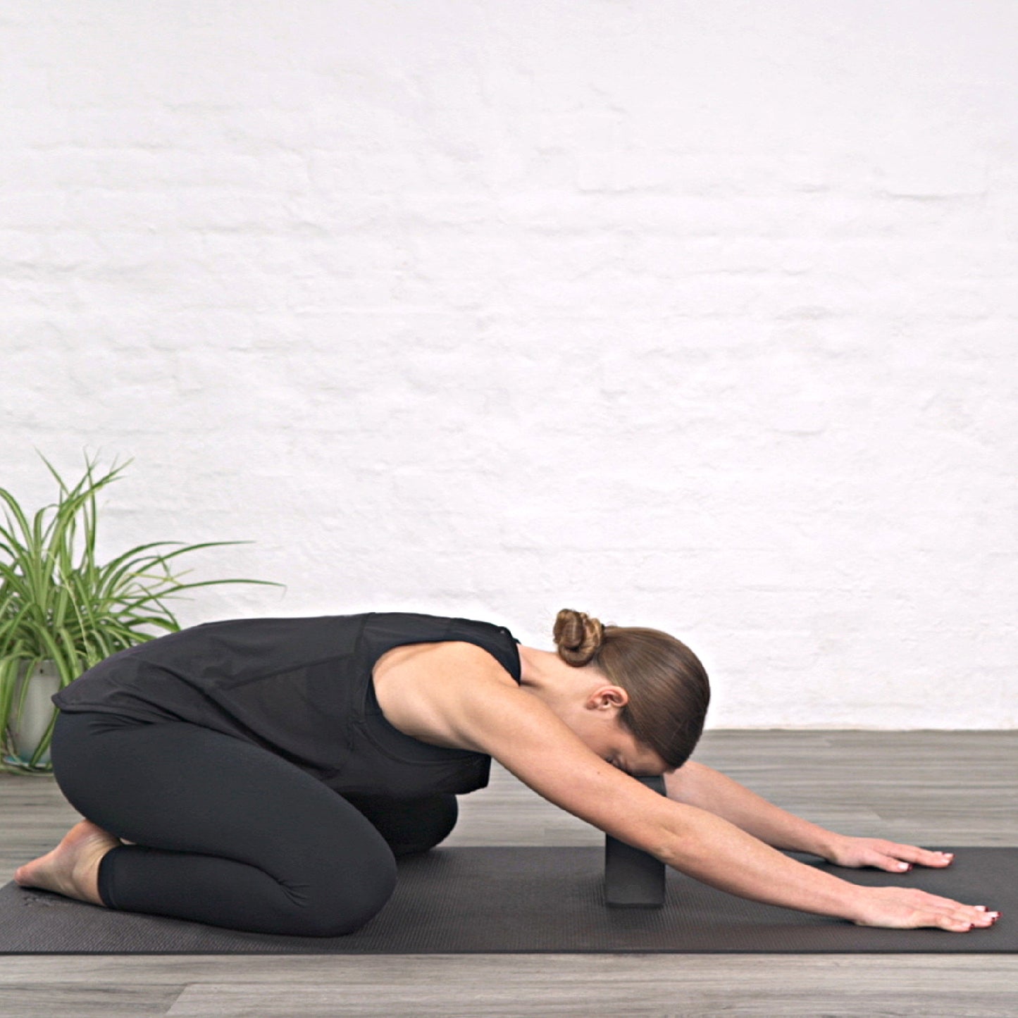 Stabilisations-Set aus 2 Blöcken und einem Yogagurt - Schwarz