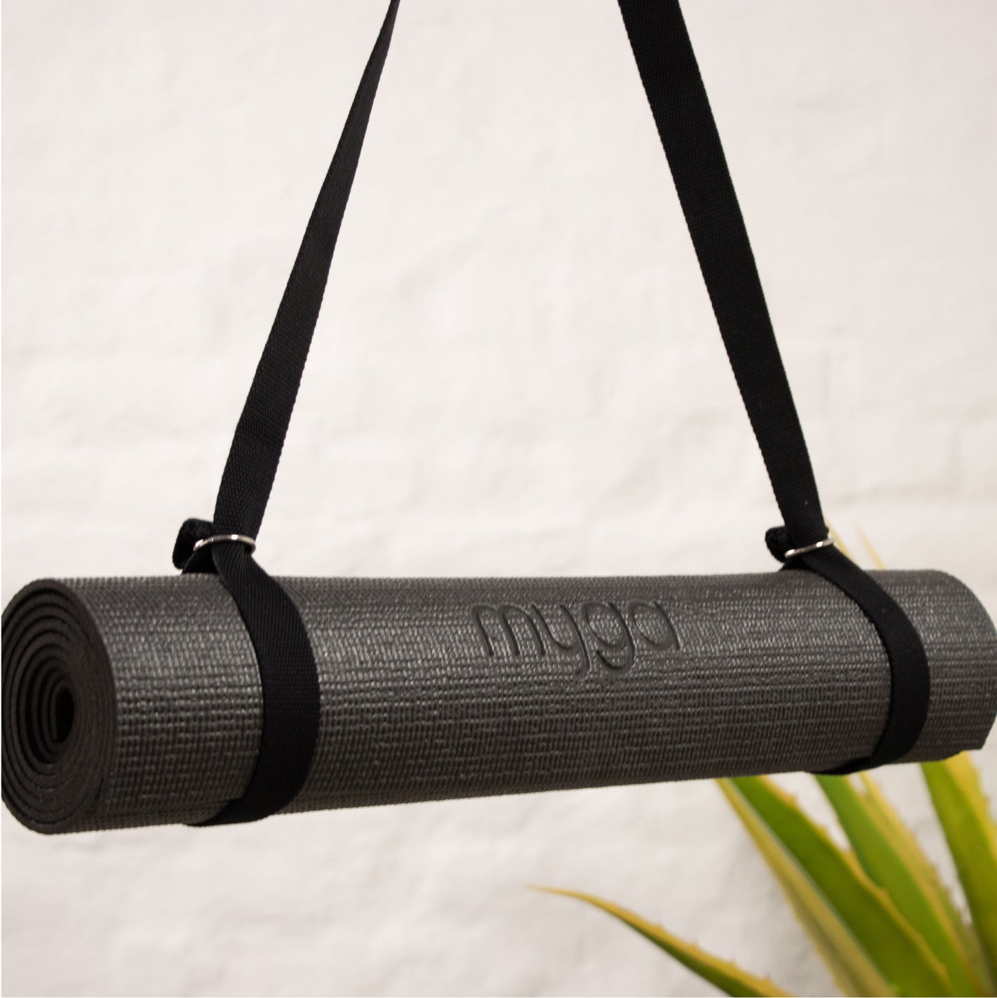 Stabilisations-Set aus 2 Blöcken und einem Yogagurt - Schwarz