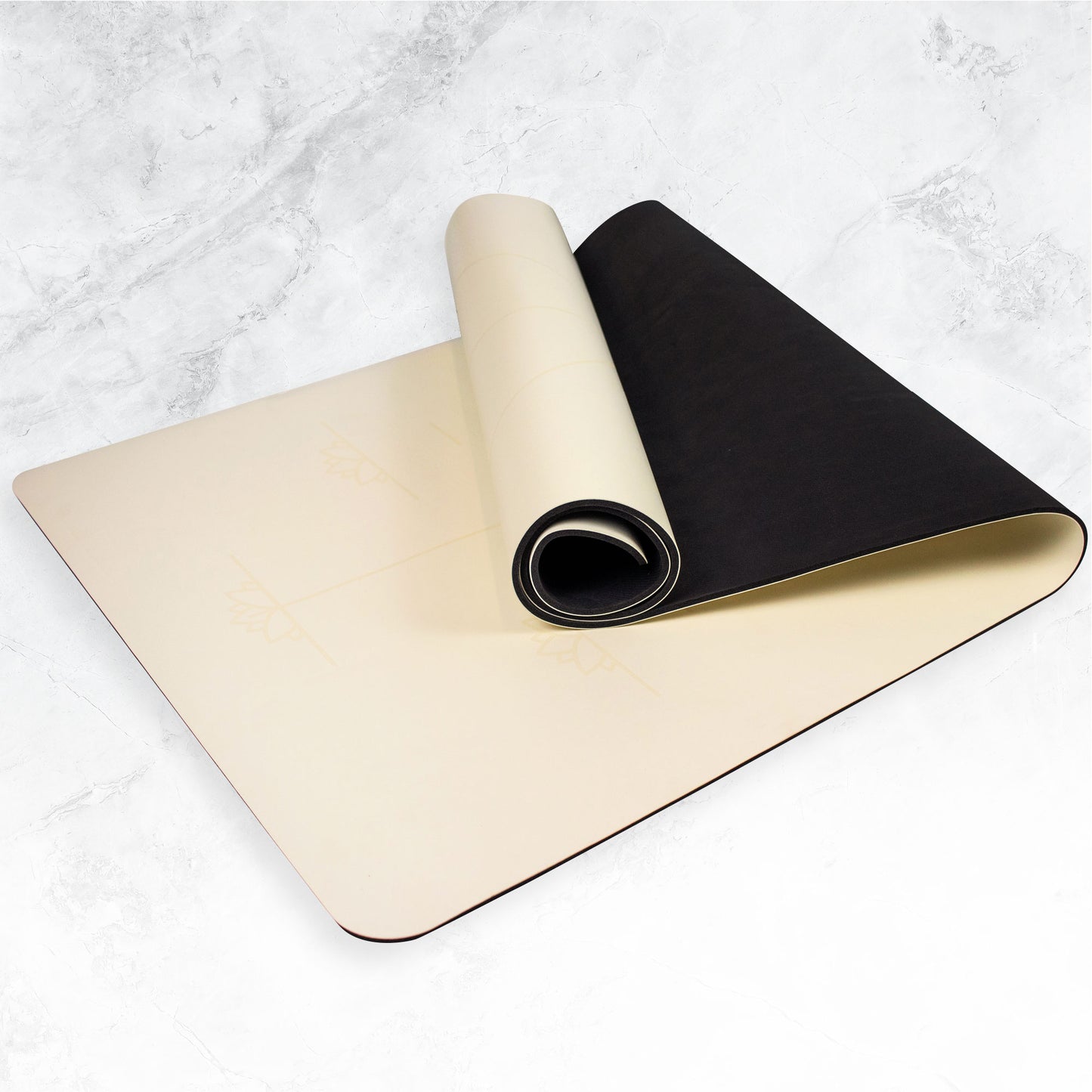 Yoga Ausrichtungs-Matte - Creme