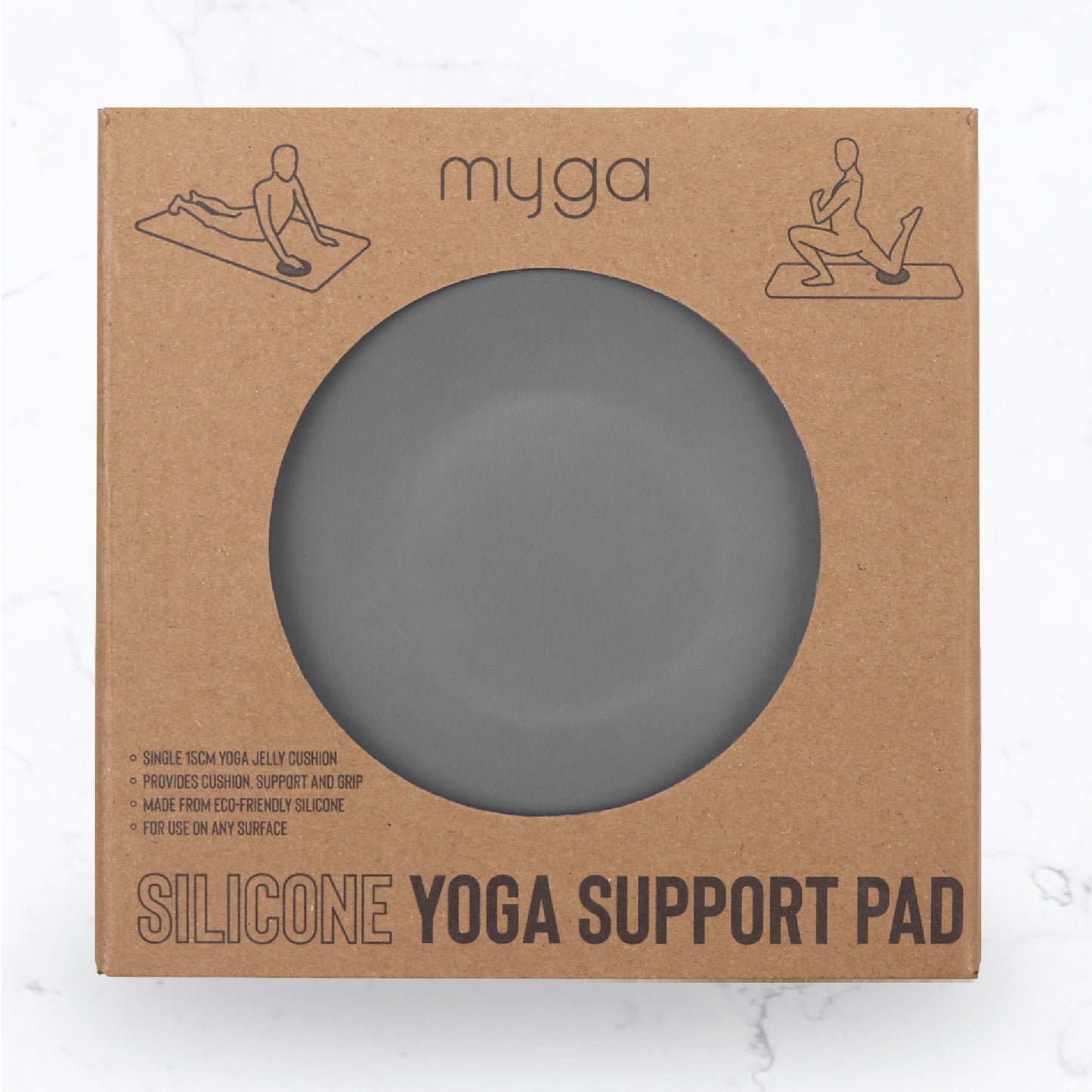 Yoga Support Pad für Knie und Handgelenke - Grau - 2er Set