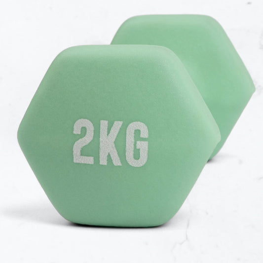 Sechseckige Kurzhantel - 2kg - Mint Grün