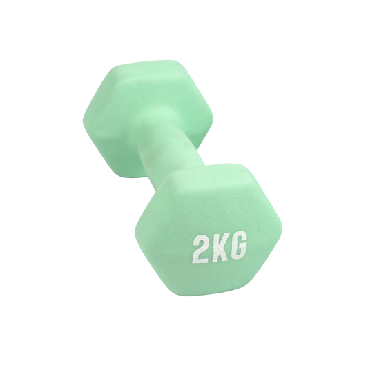 Sechseckige Kurzhantel - 2kg - Mint Grün