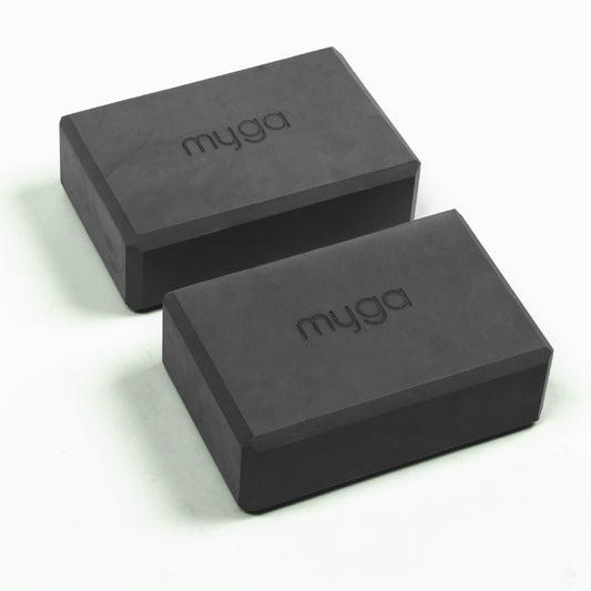 Yogablock - Schwarz - 2er Set