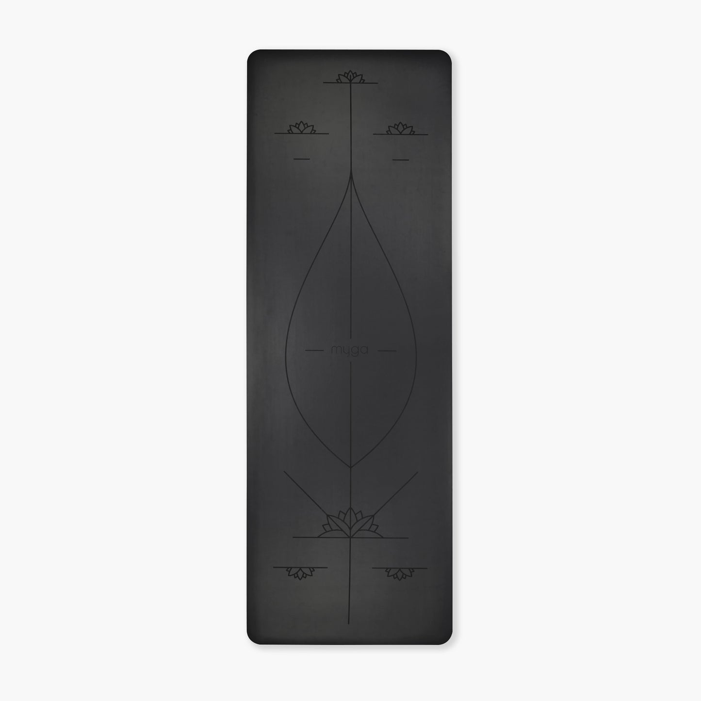 Yoga Ausrichtungs-Matte - Schwarz