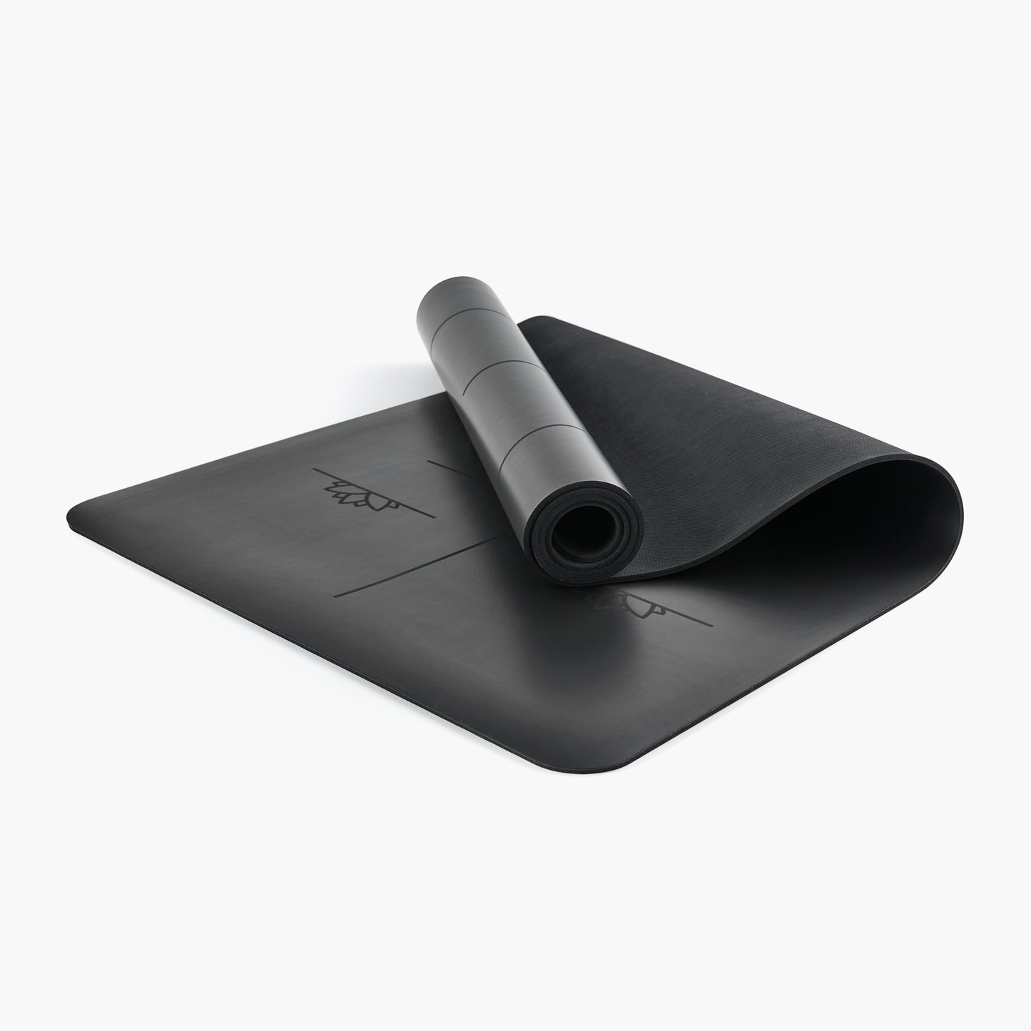 Yoga Ausrichtungs-Matte - Schwarz