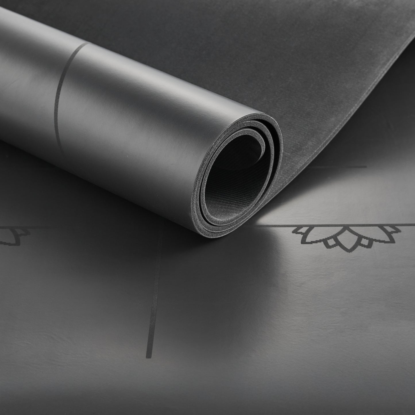 Yoga Ausrichtungs-Matte - Schwarz