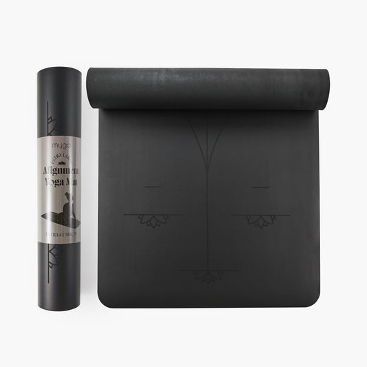Yoga Ausrichtungs-Matte - Schwarz