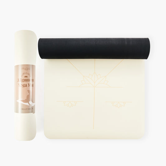 Yoga Ausrichtungs-Matte - Creme