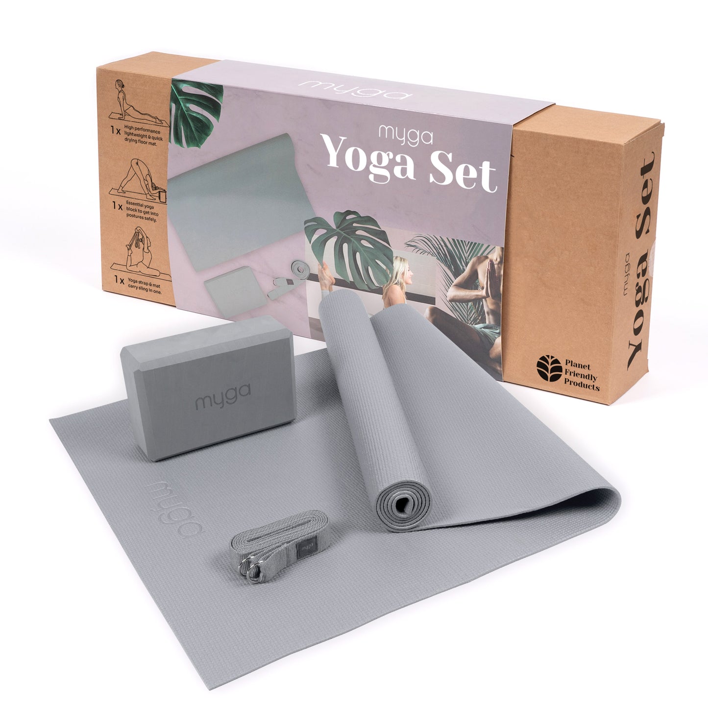 Yoga-Einsteiger-Set - Grau