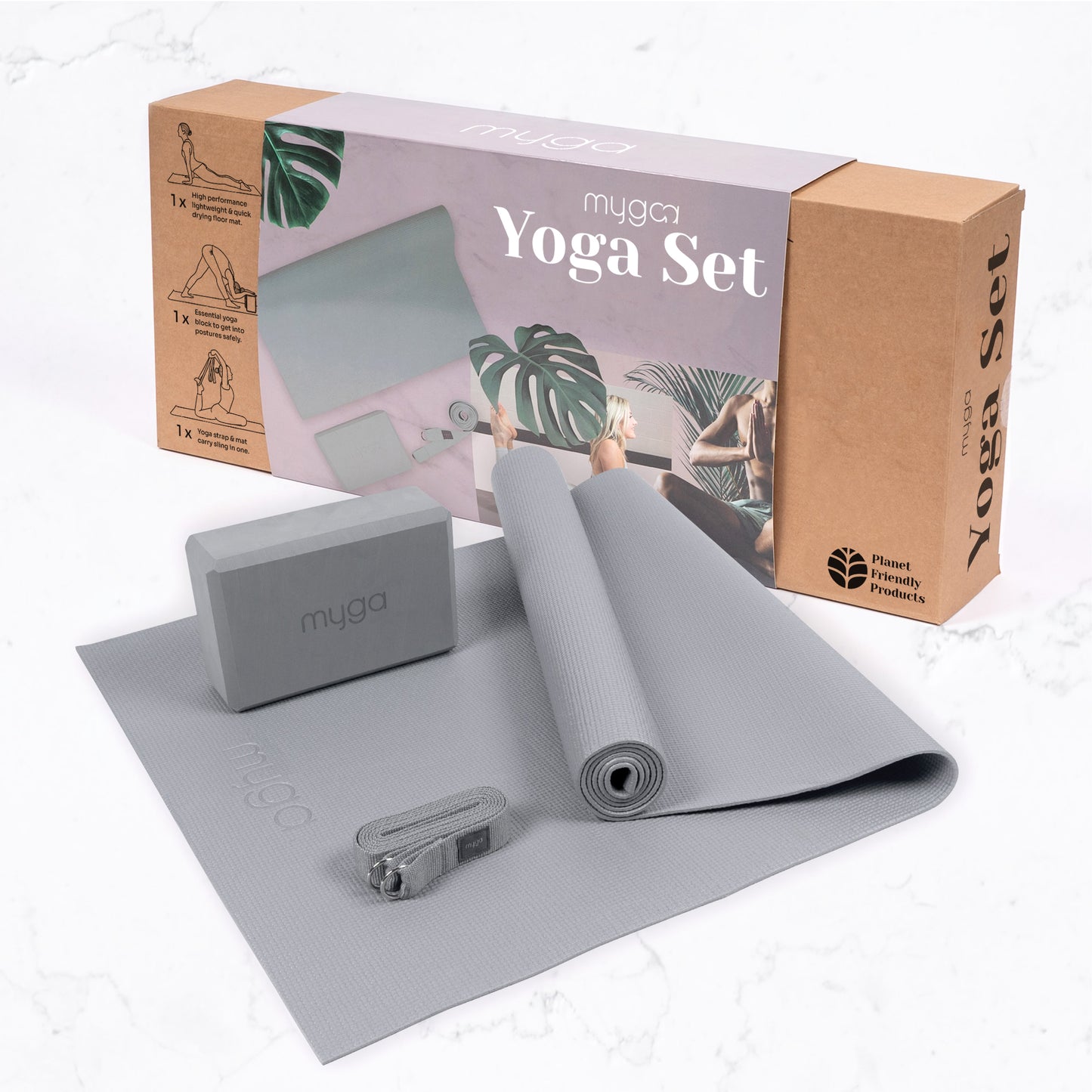 Yoga-Einsteiger-Set - Grau