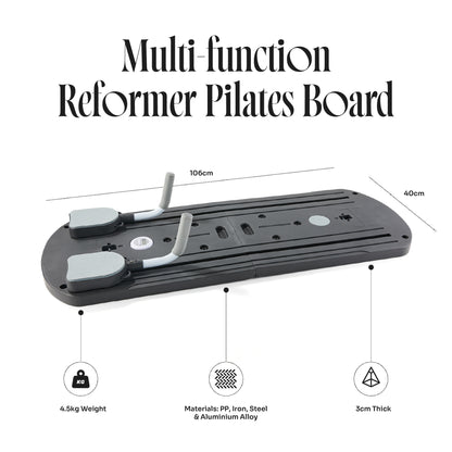 Tragbares Pilates Reformer Set - Schwarz