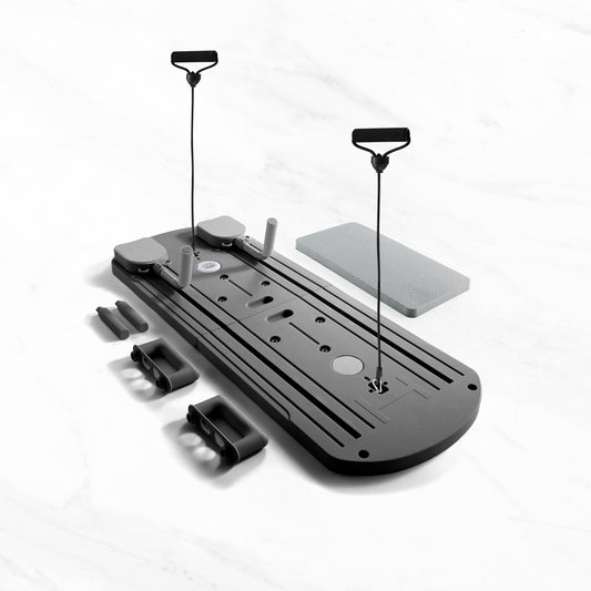 Tragbares Pilates Reformer Set - Schwarz