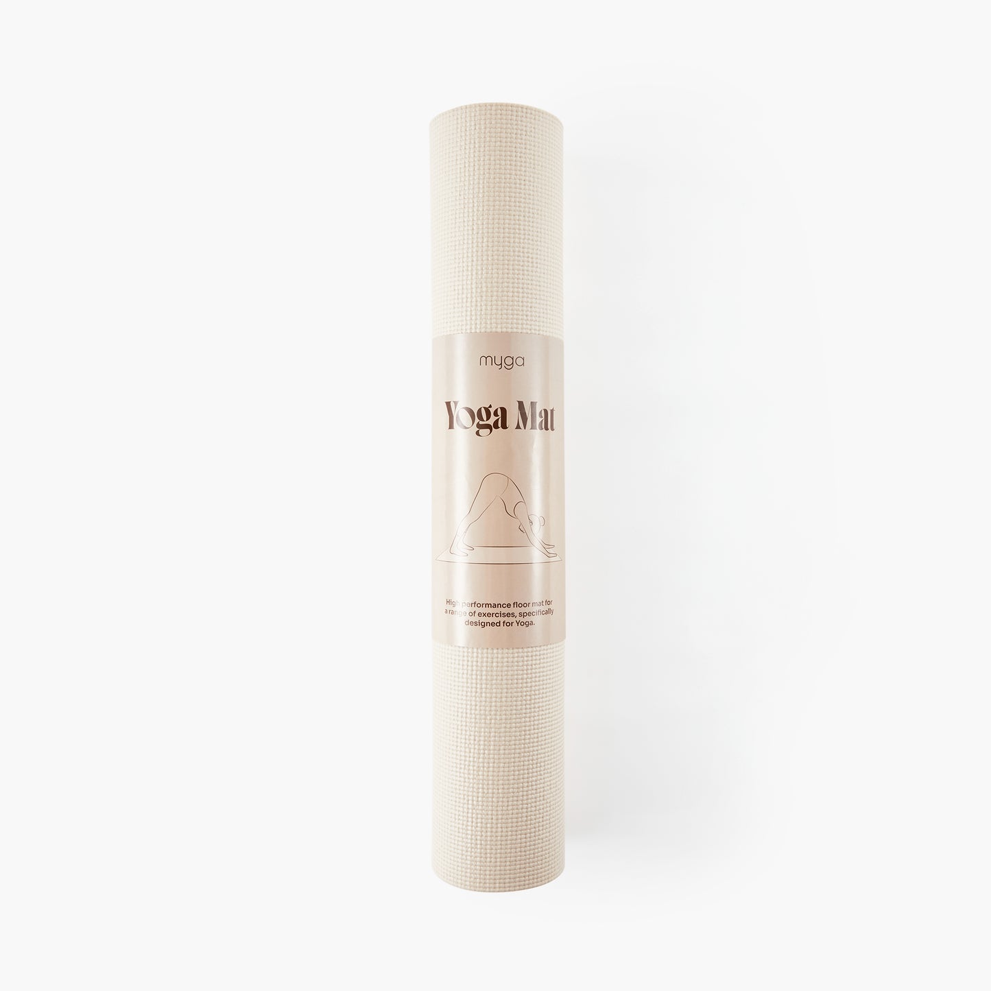 Yogamatte - Sand - Rutschfeste Übungsmatte für Yoga & Fitness