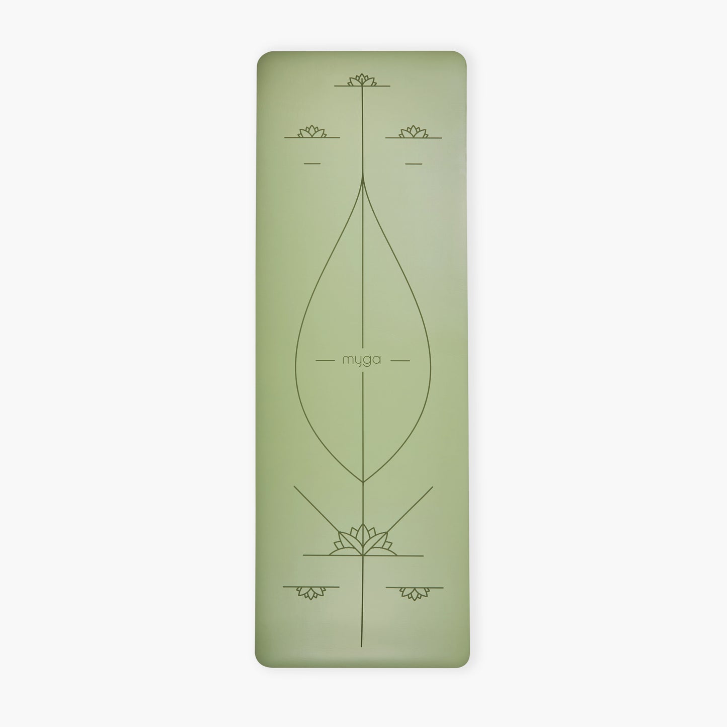 Yoga Ausrichtungs-Matte - Moosgrün