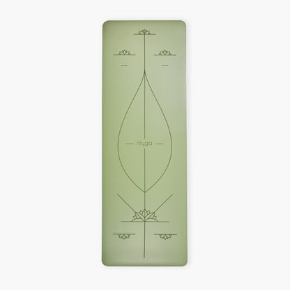 Yoga Ausrichtungs-Matte - Moosgrün