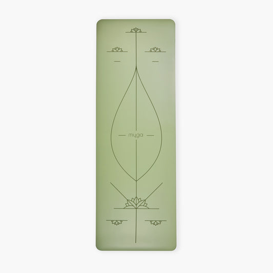 Yoga Ausrichtungs-Matte - Moosgrün