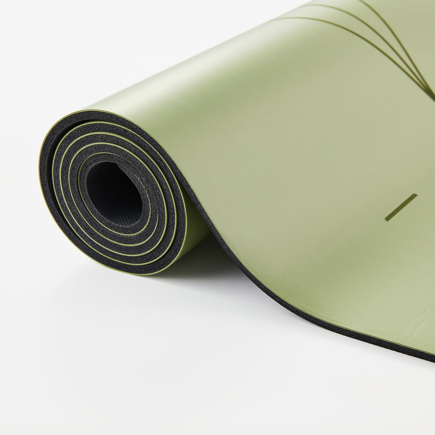 Yoga Ausrichtungs-Matte - Moosgrün