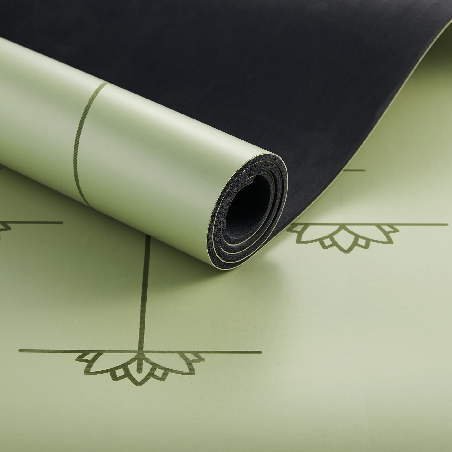 Yoga Ausrichtungs-Matte - Moosgrün