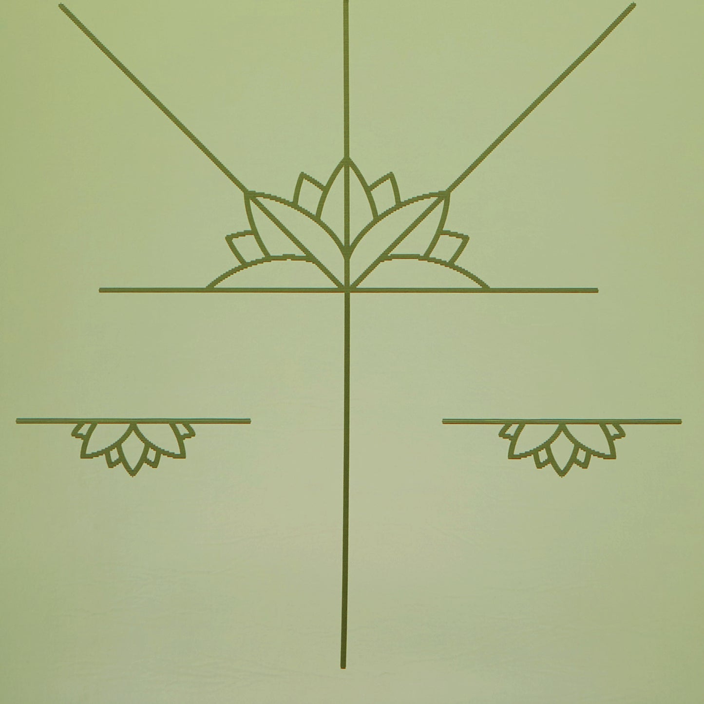 Yoga Ausrichtungs-Matte - Moosgrün