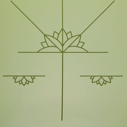 Yoga Ausrichtungs-Matte - Moosgrün