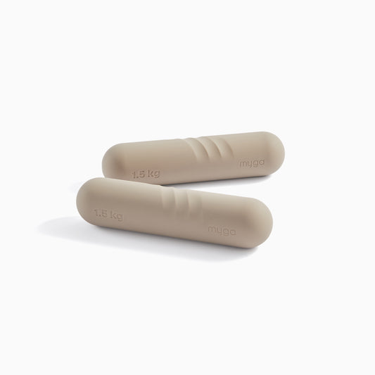 1,5 kg Silikon-Hantel - Wood